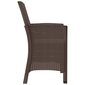 Sodo kėdės su pagalvėlėmis, 2vnt., rudos spalvos, pp ratanas kaina ir informacija | Lauko kėdės, foteliai, pufai | pigu.lt