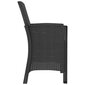 Sodo kėdės su pagalvėlėmis, 2vnt., grafito spalvos, pp ratanas kaina ir informacija | Lauko kėdės, foteliai, pufai | pigu.lt