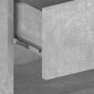 Sieninė naktinė spintelė, betono pilka, apdirbta mediena kaina ir informacija | Spintelės prie lovos | pigu.lt