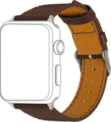 Topp Watch Band Leather Brown kaina ir informacija | Išmaniųjų laikrodžių ir apyrankių priedai | pigu.lt