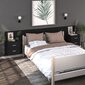 Sieninė naktinė spintelė, juodos spalvos, apdirbta mediena цена и информация | Spintelės prie lovos | pigu.lt