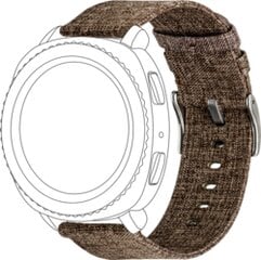 Topp Watch Band Textile Brown kaina ir informacija | Išmaniųjų laikrodžių ir apyrankių priedai | pigu.lt