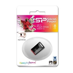 Silicon Power Touch T06 8GB 2.0, Juodas kaina ir informacija | USB laikmenos | pigu.lt