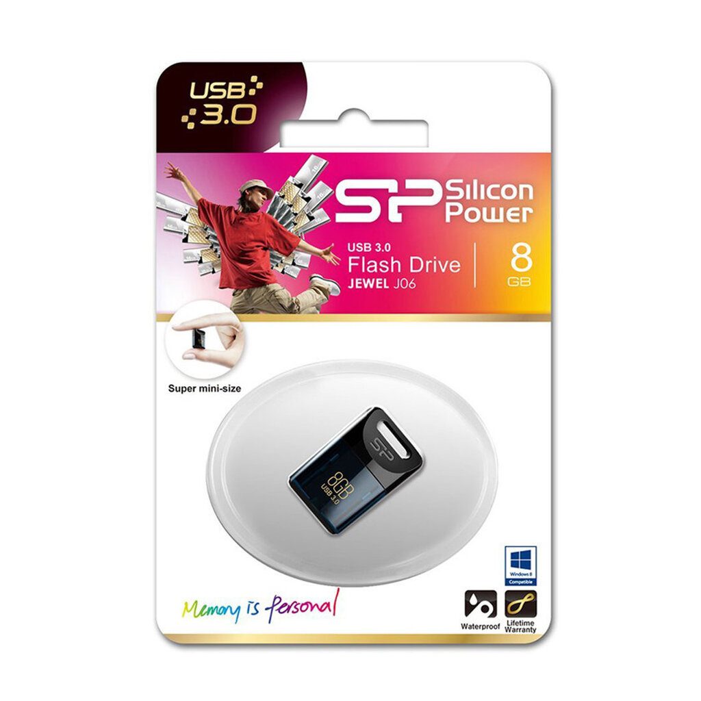 Silicon Power Jewel 8GB USB 3.0 kaina ir informacija | USB laikmenos | pigu.lt
