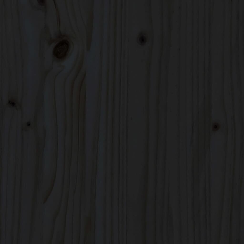 Lovos rėmas, juodos spalvos, 140x200cm, pušies medienos masyvas kaina ir informacija | Lovos | pigu.lt