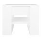Kavos staliukas, baltas, 55,5x55x45cm, apdirbta mediena kaina ir informacija | Kavos staliukai | pigu.lt