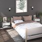 Sieninė naktinė spintelė, baltos spalvos, apdirbta mediena kaina ir informacija | Spintelės prie lovos | pigu.lt