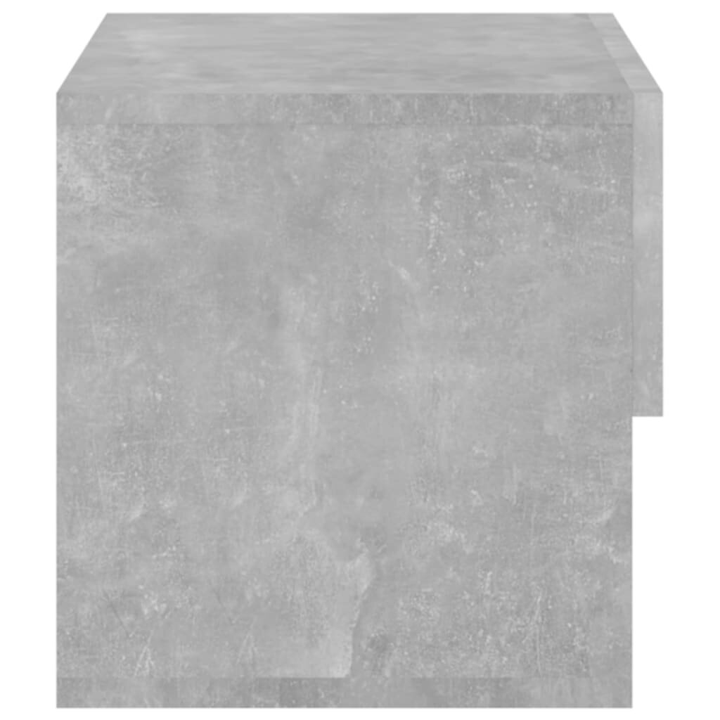 Sieninės naktinės spintelės, 2vnt., betono pilkos, mediena kaina ir informacija | Spintelės prie lovos | pigu.lt