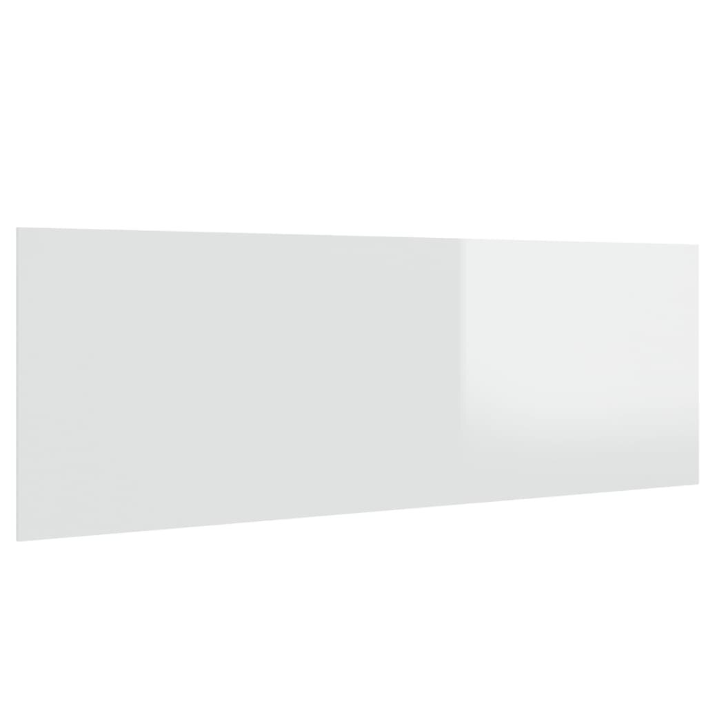 Sieninis galvūgalis, baltas, 240x1,5x80cm, mediena, blizgus цена и информация | Lovos | pigu.lt