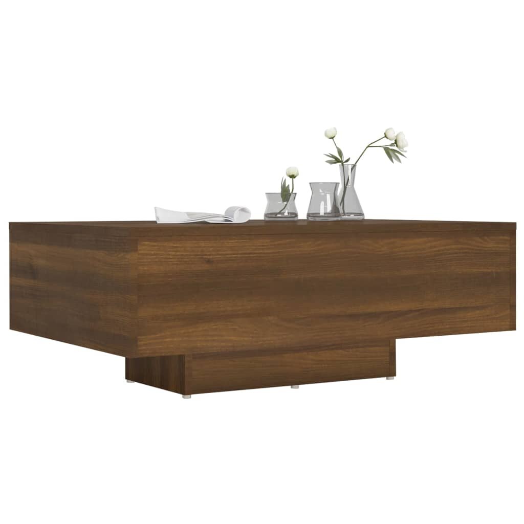 Kavos staliukas, rudas ąžuolo, 85x55x31cm, apdirbta mediena kaina ir informacija | Kavos staliukai | pigu.lt