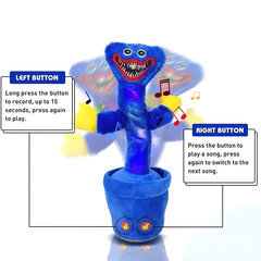 Kalbantis ir šokantis Huggy Wuggy kaktusas, mėlynas, LT kaina ir informacija | Lavinamieji žaislai | pigu.lt