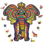 Medinė delionė dramblys, 200 dalių kaina ir informacija | Dėlionės (puzzle) | pigu.lt