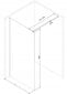Walk-in dušo sienelė Mexen Kioto, white/veidrodinis stiklas, 70,80,90,100,110,120x200 cm цена и информация | Dušo durys ir sienelės | pigu.lt