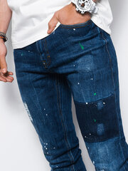Мужские джинсы SKINNY FIT Ombre P1063, синие цена и информация | Мужские джинсы | pigu.lt