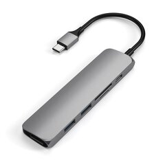 Satechi Slim USB-C, HDMI, USB 3.0 ir kortelių skaitytuvas цена и информация | Адаптеры, USB-разветвители | pigu.lt