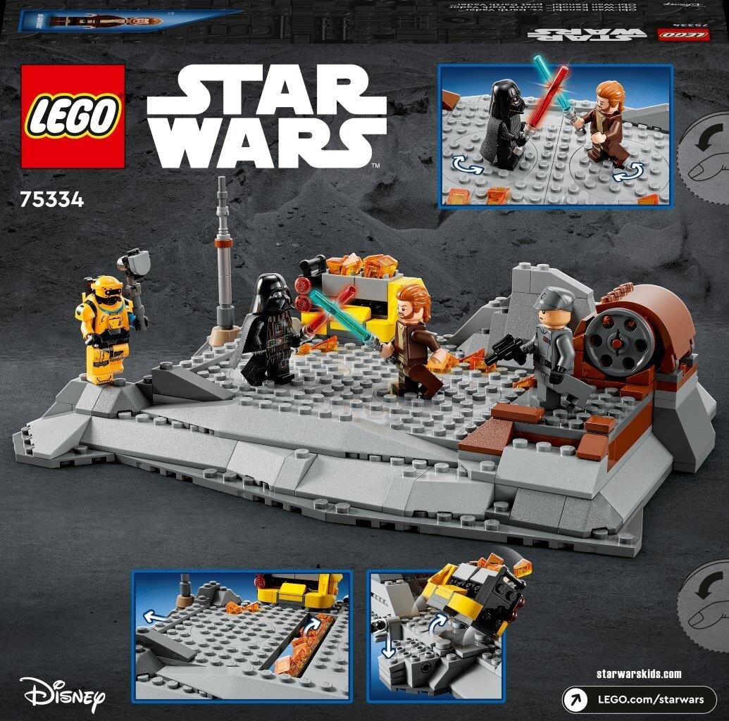 75334 LEGO® Star Wars Obi-Wan Kenobi prieš Darth Vader цена и информация | Konstruktoriai ir kaladėlės | pigu.lt