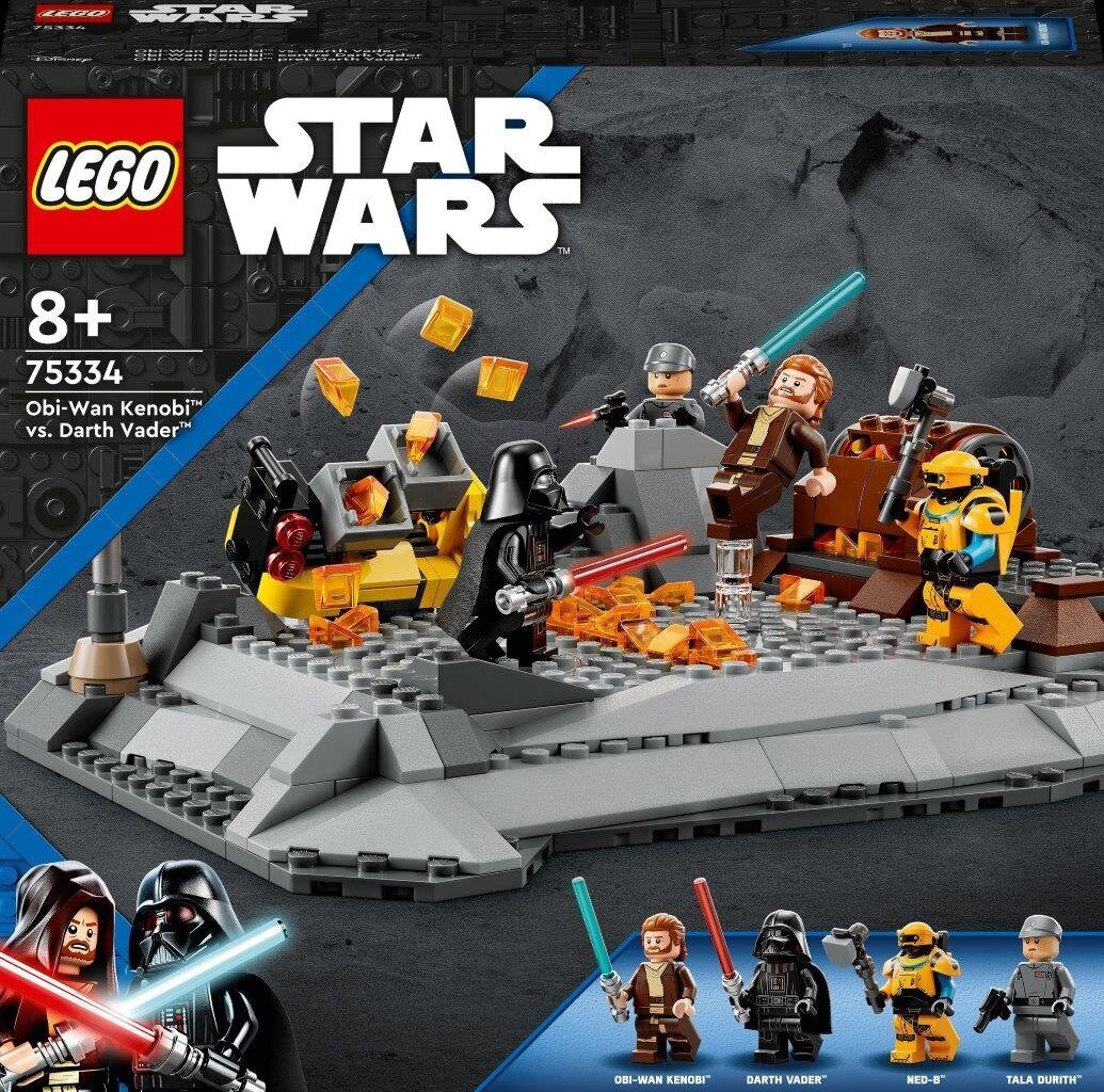 75334 LEGO® Star Wars Obi-Wan Kenobi prieš Darth Vader цена и информация | Konstruktoriai ir kaladėlės | pigu.lt