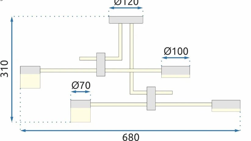 LED pakabinamas šviestuvas APP1001-4C kaina ir informacija | Pakabinami šviestuvai | pigu.lt