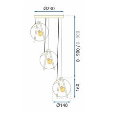 Pakabinamas šviestuvas APP1090-3 CP GOLD WHITE цена и информация | Люстры | pigu.lt