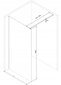 Walk-in dušo sienelė Mexen Kioto, white/stiklas su raštu, 70,80,90,100,110,120x200 cm kaina ir informacija | Dušo durys ir sienelės | pigu.lt