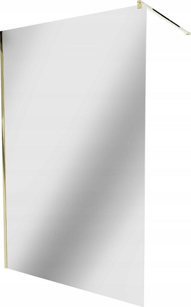 Walk-in dušo sienelė Mexen Kioto, gold/veidrodinis stiklas, 70,80,90,100,110,120x200 cm цена и информация | Dušo durys ir sienelės | pigu.lt