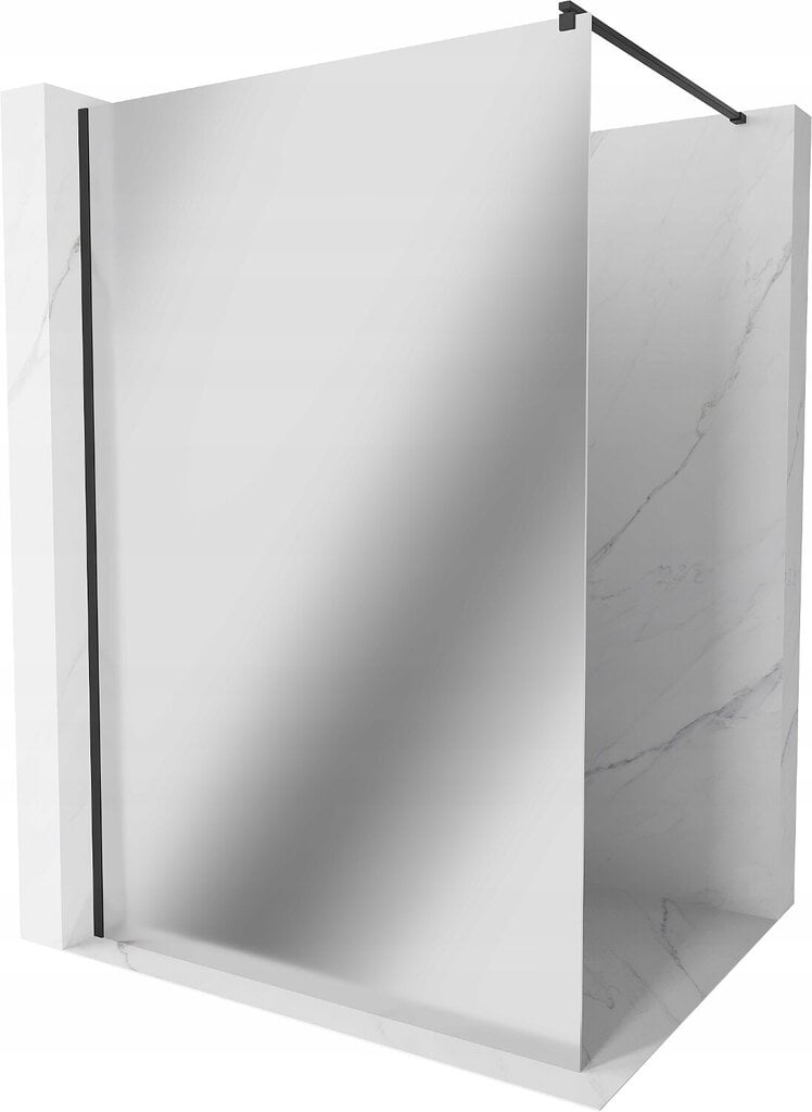 Walk-in dušo sienelė Mexen Kioto, black/veidrodinis stiklas, 70,80,90,100,110,120x200 cm kaina ir informacija | Dušo durys ir sienelės | pigu.lt