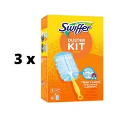 Мини-ручка Swiffer Duster Starter Kit + 4 наполнителя x 3 шт. упаковка цена и информация | Инвентарь для уборки и принадлежности | pigu.lt