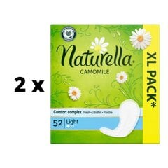 Салфетки гигиенические Naturella Светлая Ромашка, 52 шт. х 2 шт. упаковка цена и информация | Тампоны, гигиенические прокладки для критических дней, ежедневные прокладки | pigu.lt