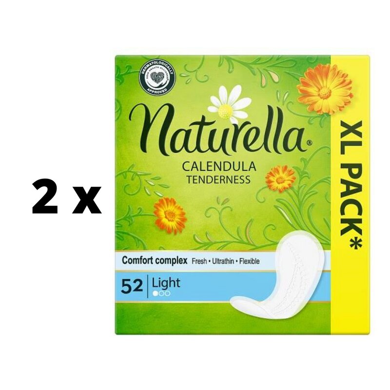 Higieniniai įklotai Naturella Light Calendula , 52 vnt. x 2 vnt. pakuotė цена и информация | Tamponai, higieniniai paketai, įklotai | pigu.lt