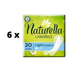 Салфетки гигиенические Naturella Light Ромашка Multiform, 20 шт. х 6 шт. упаковка цена и информация | Тампоны, гигиенические прокладки для критических дней, ежедневные прокладки | pigu.lt