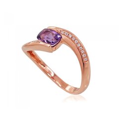 Золотое кольцо с бриллиантами "Комета VIII" из красного золота 585 пробы 4752263014121 цена и информация | Кольца | pigu.lt