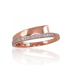 Золотое кольцо с бриллиантами "Гестия II" из красного золота 585 пробы 4752263014091 цена и информация | Кольца | pigu.lt