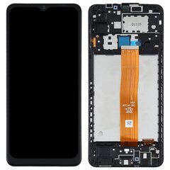 Дисплей Samsung A125 A12 с сенсорным экраном оригинал Black (service pack) цена и информация | Запчасти для телефонов и инструменты для их ремонта | pigu.lt
