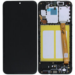 Дисплей Samsung A202 A20e с сенсорным экраном и рамкой оригинал Black (service pack) цена и информация | Запчасти для телефонов и инструменты для их ремонта | pigu.lt