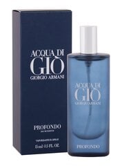 Kvapusis vanduo Giorgio Armani Acqua Di Gio Profondo EDP vyrams, 15 ml kaina ir informacija | Kvepalai vyrams | pigu.lt