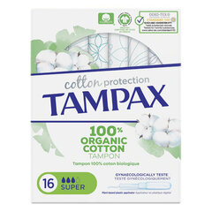 Super tamponai organic Tampax, 16 vnt kaina ir informacija | Tamponai, higieniniai paketai, įklotai | pigu.lt