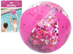 Pripučiamas kamuolys Bestway "Širdelė", 41cm, rožinis kaina ir informacija | Pripučiamos ir paplūdimio prekės | pigu.lt