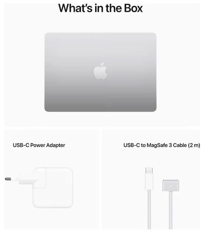 Apple MacBook Air 13" Apple M2 8GB/512GB Silver RUS MLY03RU/A kaina ir informacija | Nešiojami kompiuteriai | pigu.lt