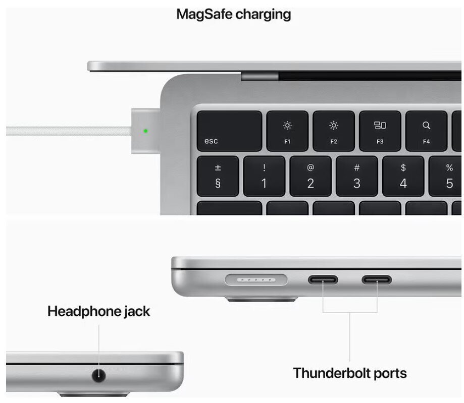 Apple MacBook Air 13" Apple M2 8GB/512GB Silver RUS MLY03RU/A цена и информация | Nešiojami kompiuteriai | pigu.lt