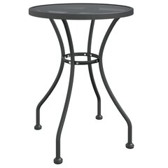 Sodo stalas, antracito, 60x72cm, plėsto metalo tinklelis kaina ir informacija | Lauko stalai, staliukai | pigu.lt
