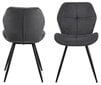 2-jų kėdžių komplektas Actona Petri, pilkas kaina ir informacija | Virtuvės ir valgomojo kėdės | pigu.lt
