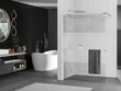 Walk-in dušo sienelė Mexen Kioto+ su lentynėle, chrome/pusiau matinis stiklas, 70,80,90,100,110,120,130,140x200 cm цена и информация | Dušo durys ir sienelės | pigu.lt
