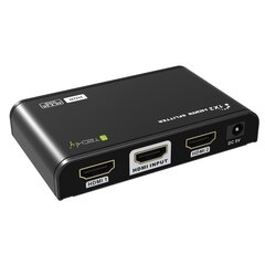 Skirstytuvas Techly HDMI 2.0 1x2 4K * 60 Hz HDR EDID kaina ir informacija | Adapteriai, USB šakotuvai | pigu.lt