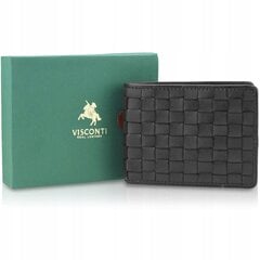 Vyriška natūralios odos piniginė Visconti PT-105, juoda kaina ir informacija | Vyriškos piniginės, kortelių dėklai | pigu.lt