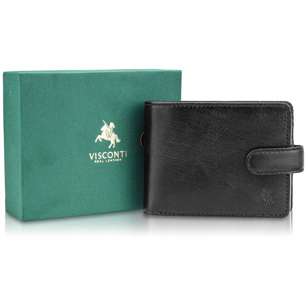 Vyriška natūralios odos piniginė Visconti AT-72, tamsiai mėlyna kaina ir informacija | Vyriškos piniginės, kortelių dėklai | pigu.lt