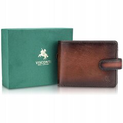 Мужской портмоне из натуральной кожи Visconti AT-72, коричневый цена и информация | Мужские кошельки | pigu.lt