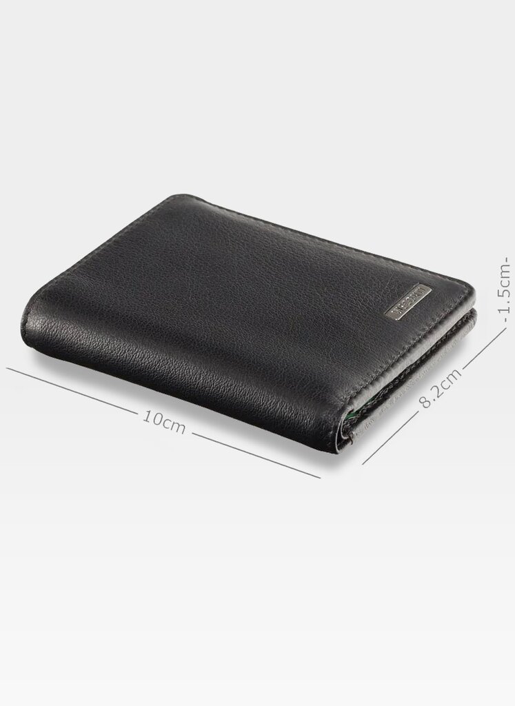 Vyriška natūralios odos piniginė Visconti FN-70, juoda kaina ir informacija | Vyriškos piniginės, kortelių dėklai | pigu.lt