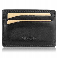 Vyriškas natūralios odos kortelių dėklas Visconti MT-86, juoda kaina ir informacija | Vyriškos piniginės, kortelių dėklai | pigu.lt