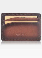 Vyriškas natūralios odos kortelių dėklas Visconti MT-86, ruda kaina ir informacija | Vyriškos piniginės, kortelių dėklai | pigu.lt