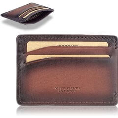 Vyriškas natūralios odos kortelių dėklas Visconti MT-86, ruda kaina ir informacija | Vyriškos piniginės, kortelių dėklai | pigu.lt